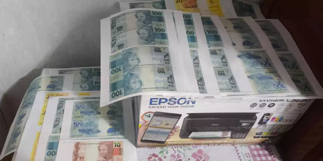 Homem é preso em Santa Maria do Pará suspeito de falsificar dinheiro com impressora
