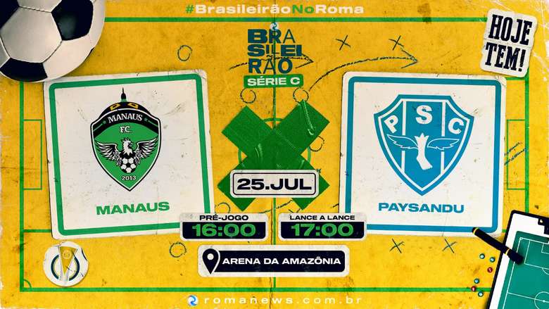 Em busca de recuperação na Série C, Paysandu visita o Manaus