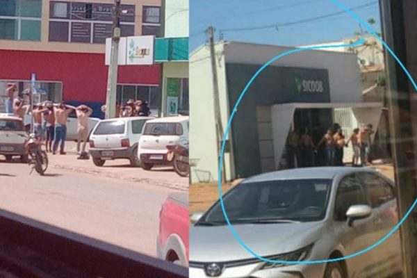 Vídeo: bandidos fazem reféns de escudo em assalto a banco no Mato Grosso