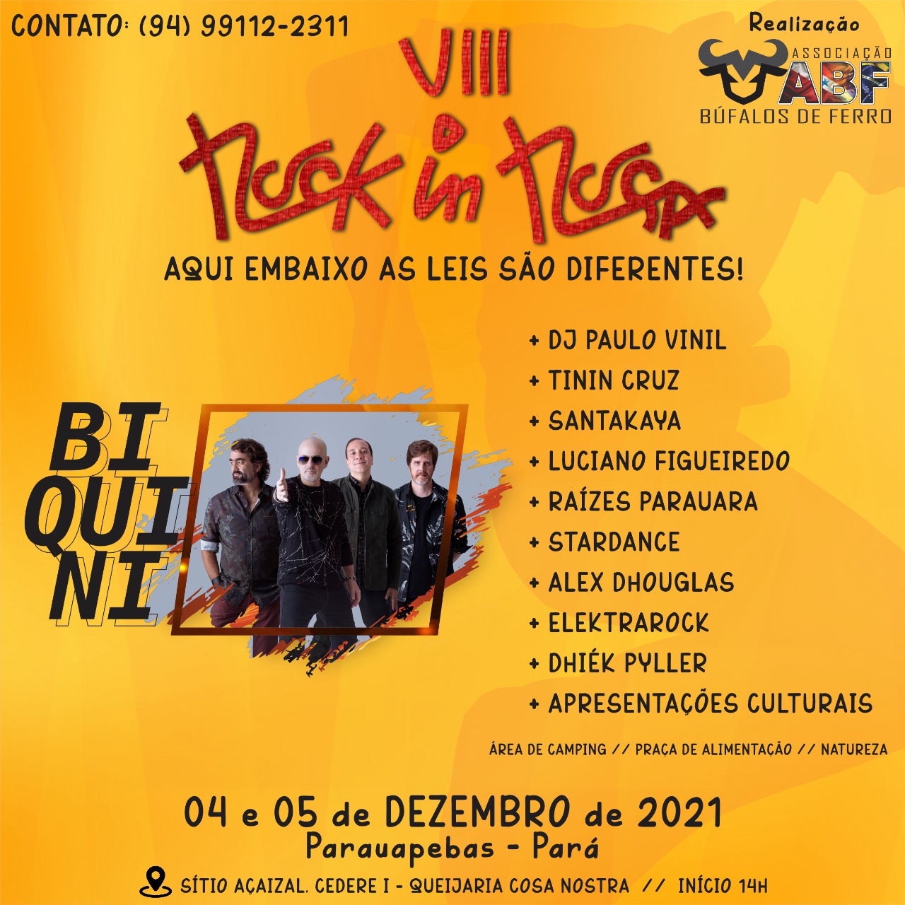 VIII Rock in Roça terá mais de 10 atrações e Biquini Cavadão em Parauapebas