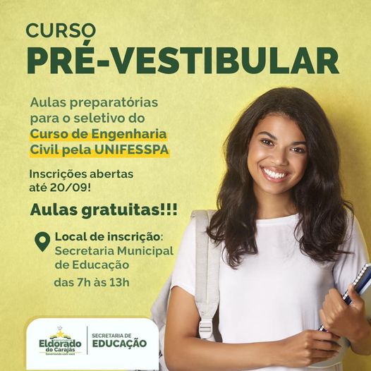 Eldorado: Pré-vestibular gratuito para o Curso de Engenharia Civil