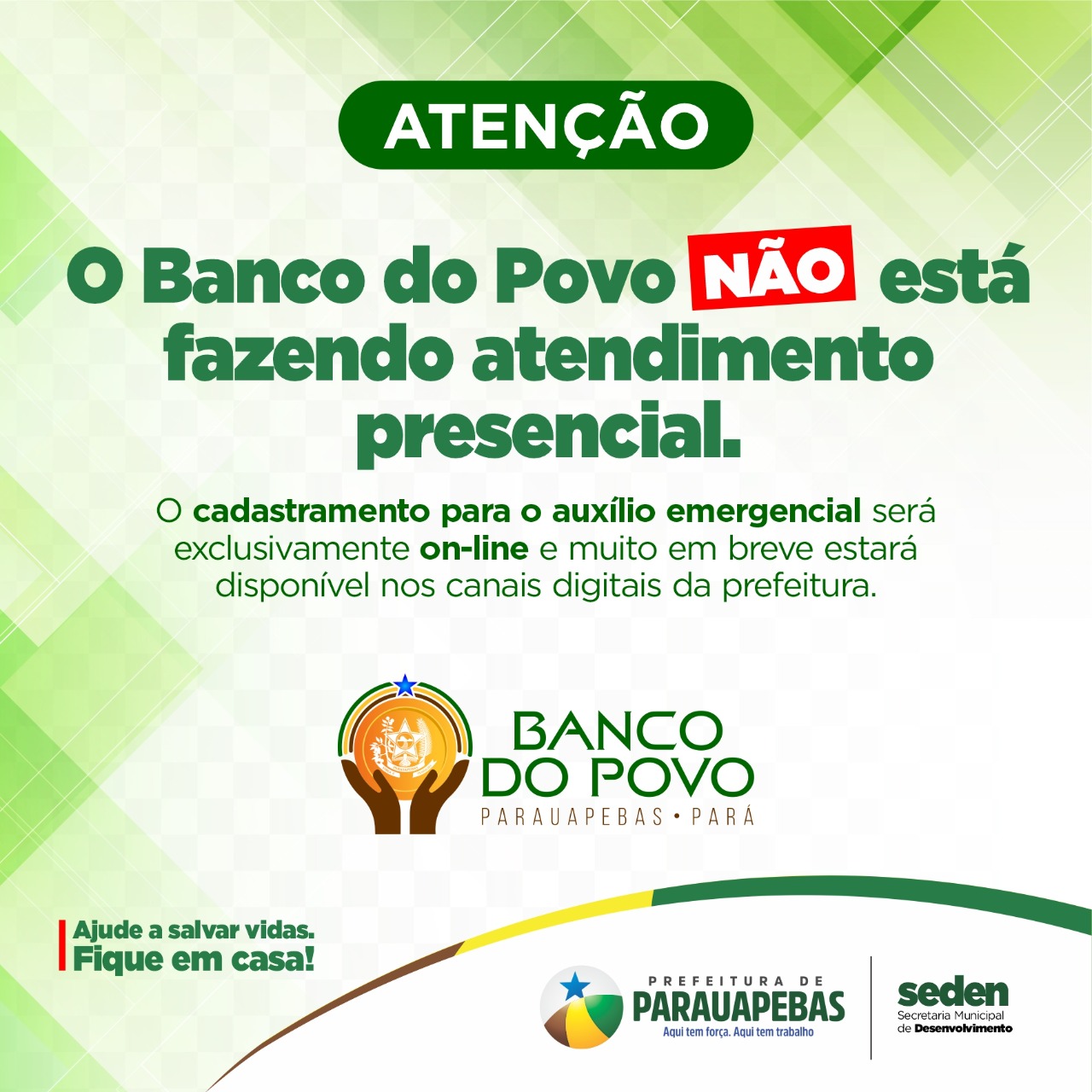 COMUNICADO – Prefeitura prepara link para cadastramento ao auxílio emergencial do Banco do Povo