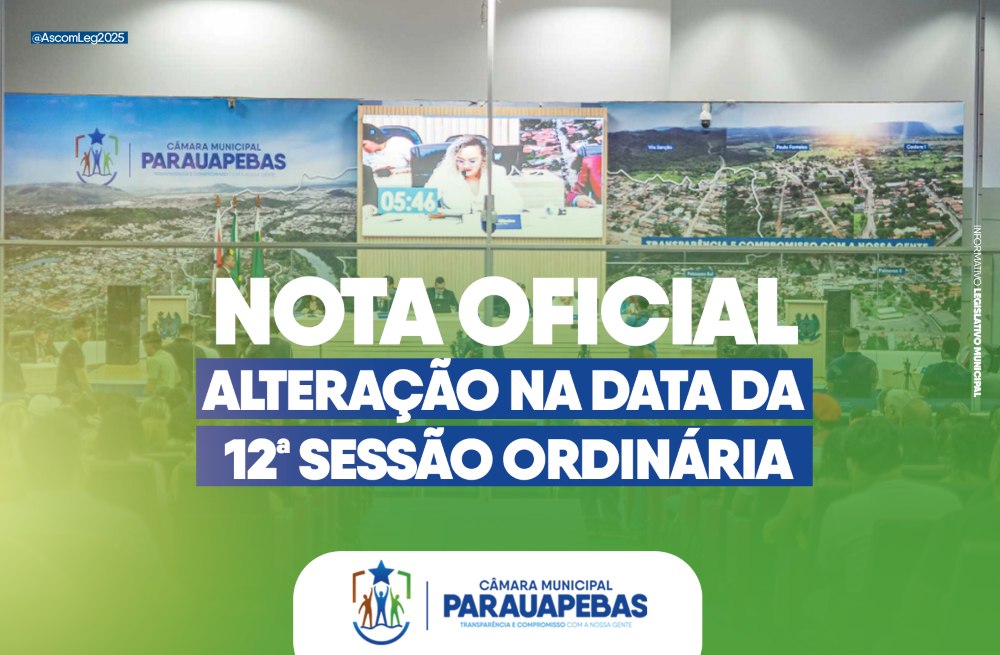 Sessão ordinária da Câmara de Parauapebas é antecipada para o dia 5 de maio