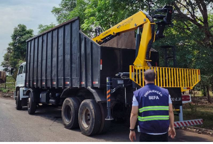 Operação da Sefa no Pará: Guindaste e mercadorias apreendidos em fiscalização