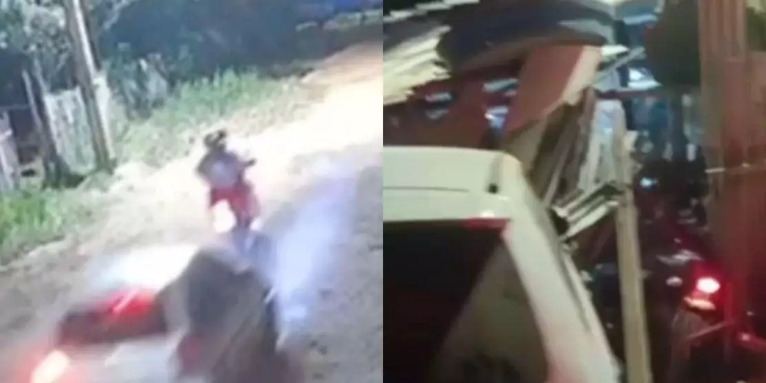 Casal é atropelado por ex-namorado inconformado em Santarém; vítimas foram arremessadas para dentro de quintal