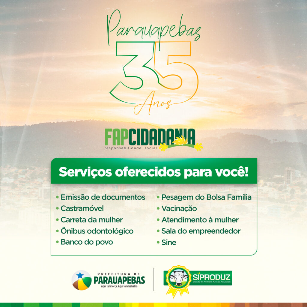 Ação de cidadania abre os 35 anos de Parauapebas