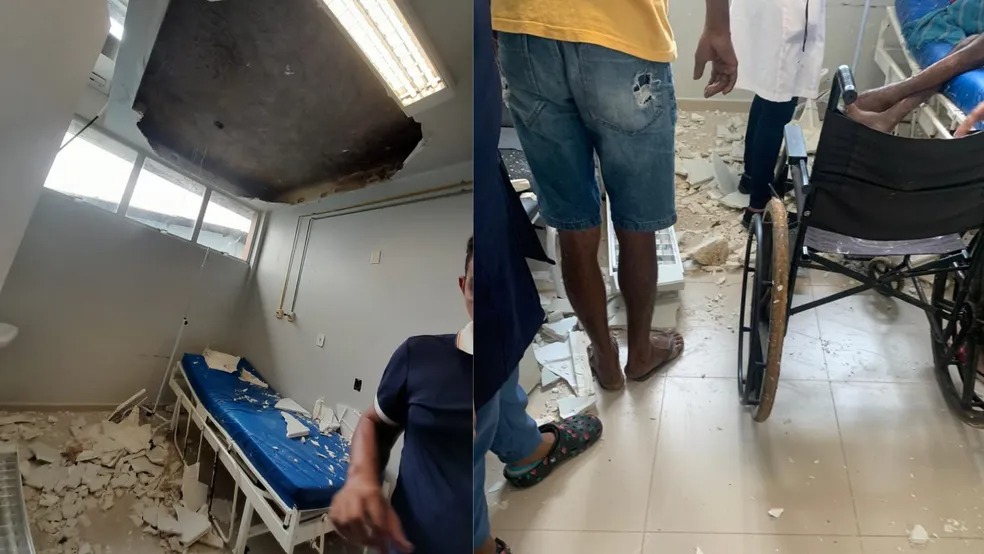 Teto de unidade de saúde desaba sobre paciente em Tucuruí