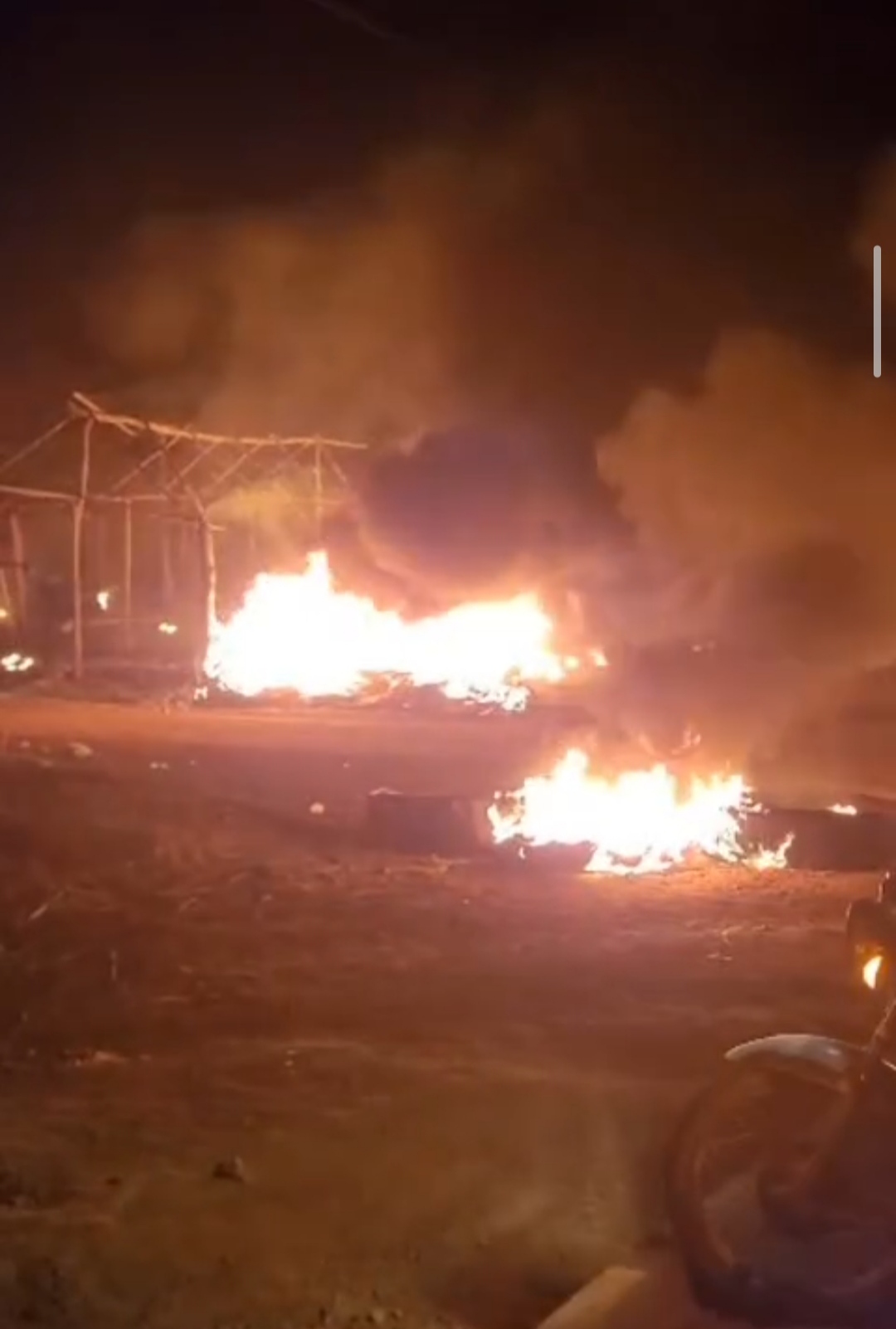 Incêndio atinge acampamento do Movimento dos Trabalhadores Rurais Sem Terra em Parauapebas