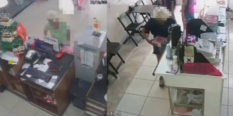 Idosa é flagrada furtando caixinhas de Natal em duas lojas; Confira o vídeo