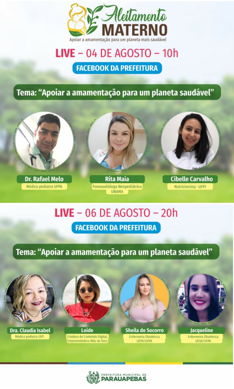 Prefeitura de Parauapebas lança campanha de Aleitamento Materno por meio de live
