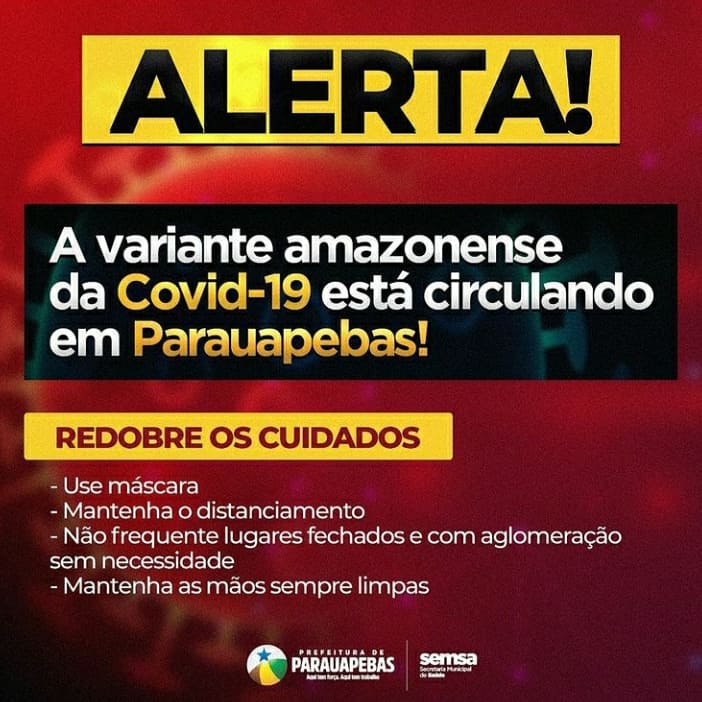 Prefeitura confirma presença de variante amazonense em Parauapebas