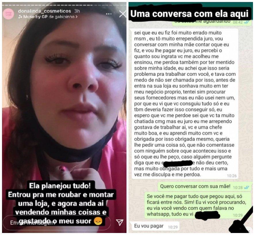 Funcionária teria furtado mais de R$ 10 mil para abrir própria loja