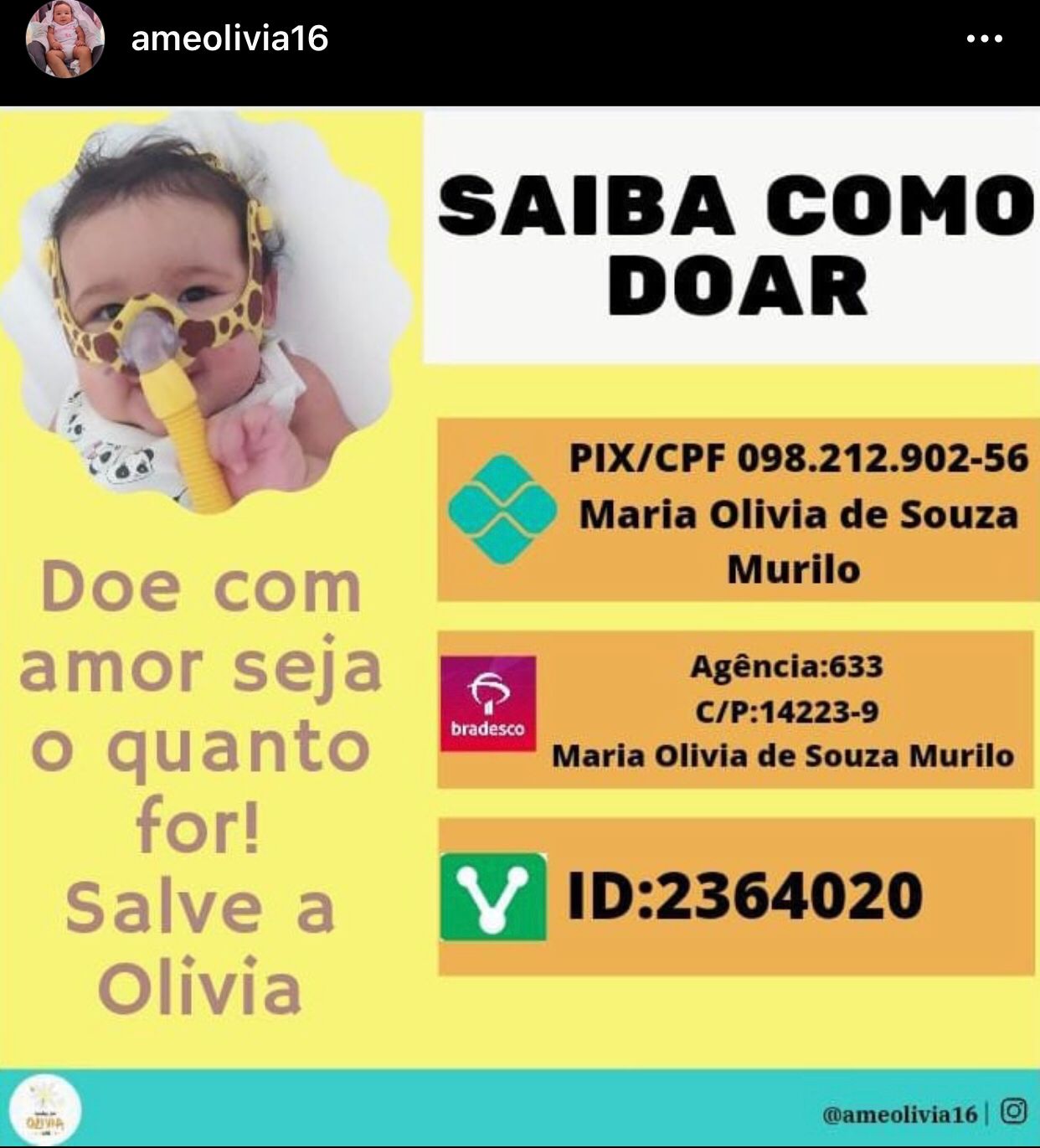 Quanto custa uma vida? A vida de Olívia custa 9 milhões