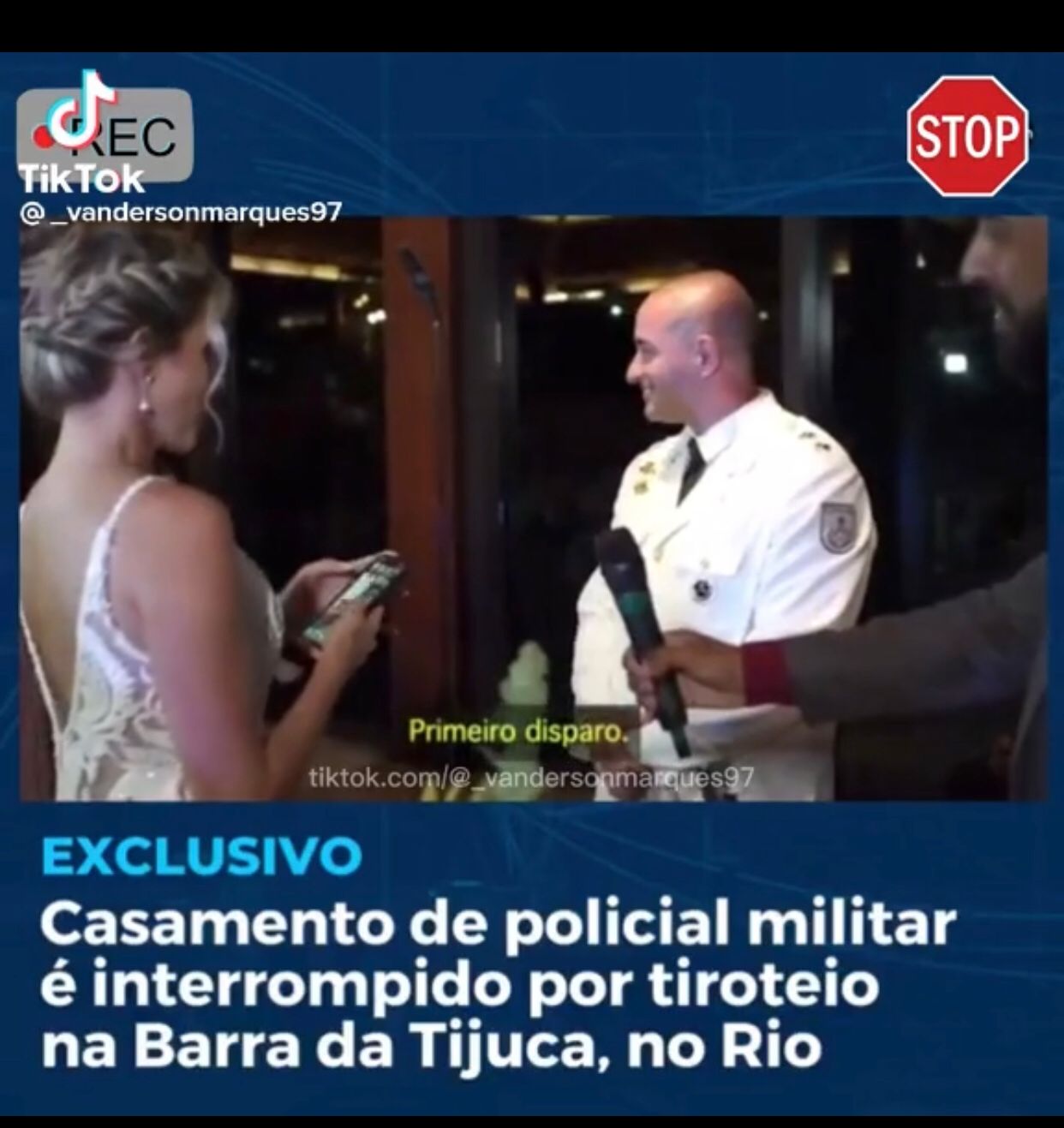 O PM interrompeu o próprio casamento para ir em busca de bandidos