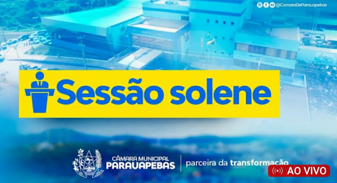 Assista a transmissão ao vivo da sessão solene e sessão ordinária da Câmara Municipal de Parauapebas desta terça-feira (13/12)