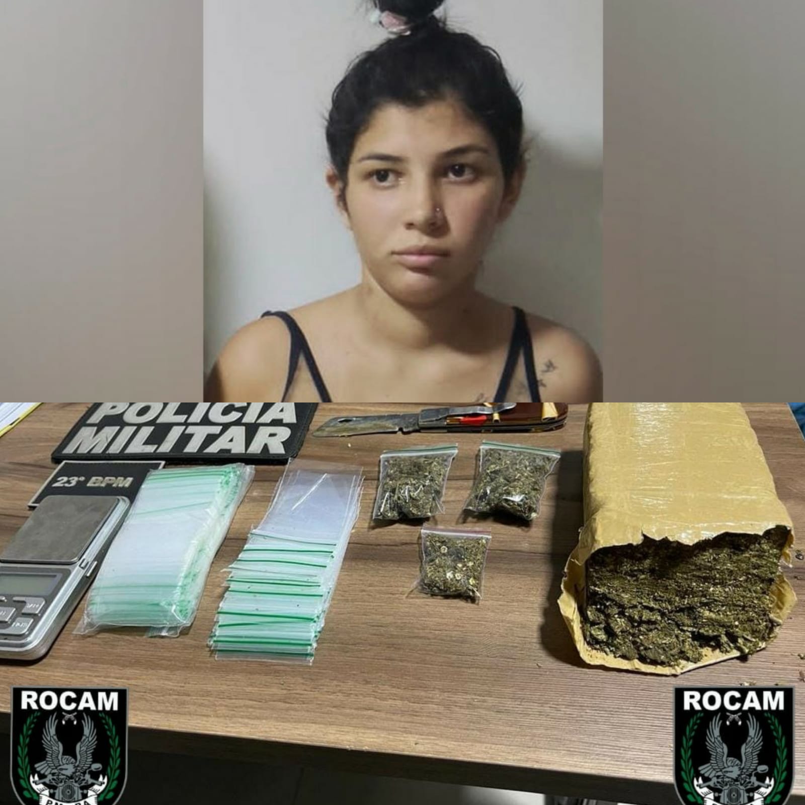 Jovem é presa com mais de 400 gramas de maconha em Parauapebas