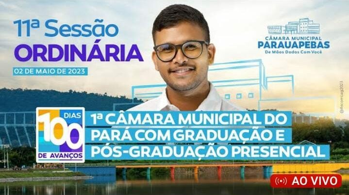 Assista a transmissão ao vivo da sessão ordinária da Câmara Municipal de Parauapebas desta terça-feira (02)