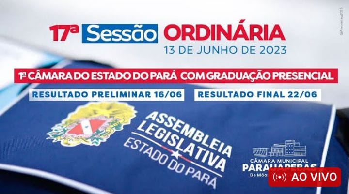 Assista a transmissão da sessão ordinária da Câmara Municipal de Parauapebas desta terça-feira (13)