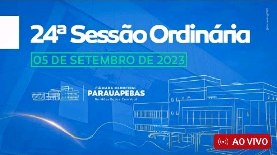 Assista a transmissão ao vivo da sessão ordinária da Câmara Municipal de Parauapebas desta terça-feira (05)