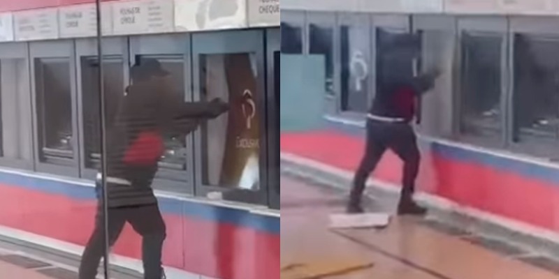 Homem surta e danifica equipamentos de agência bancária em Parauapebas