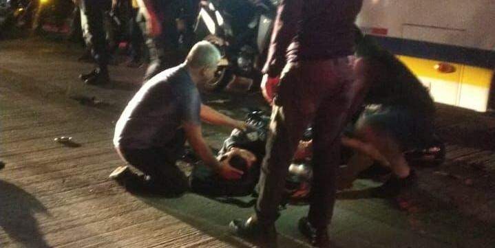 PM fica ferido ao bater de frente com ônibus em Belém