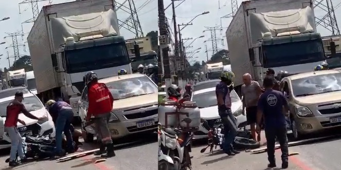 Acidente de trânsito termina em pancadaria, em Belém