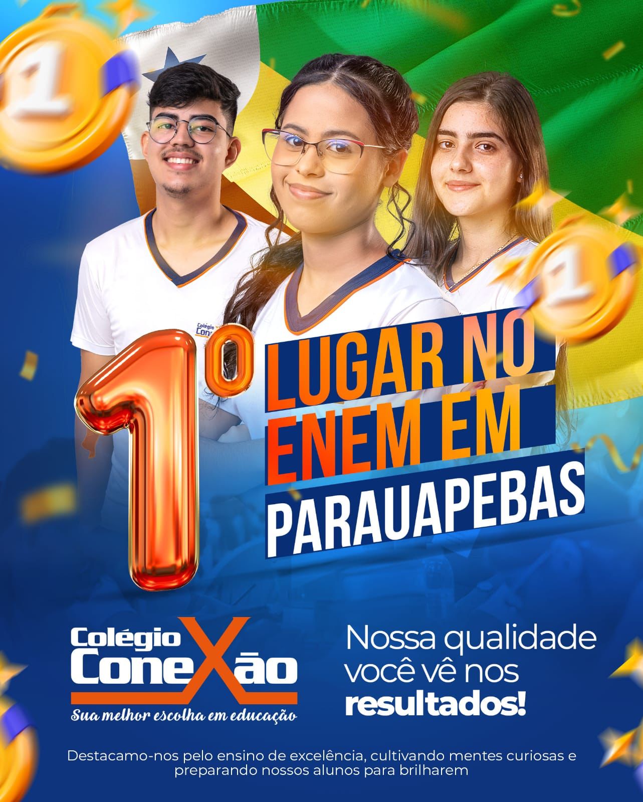 Colégio Conexão fica em 1º lugar no Enem em Parauapebas