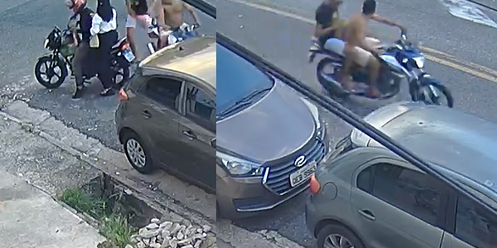 Dupla armada em moto assalta mulher e motorista de aplicativo