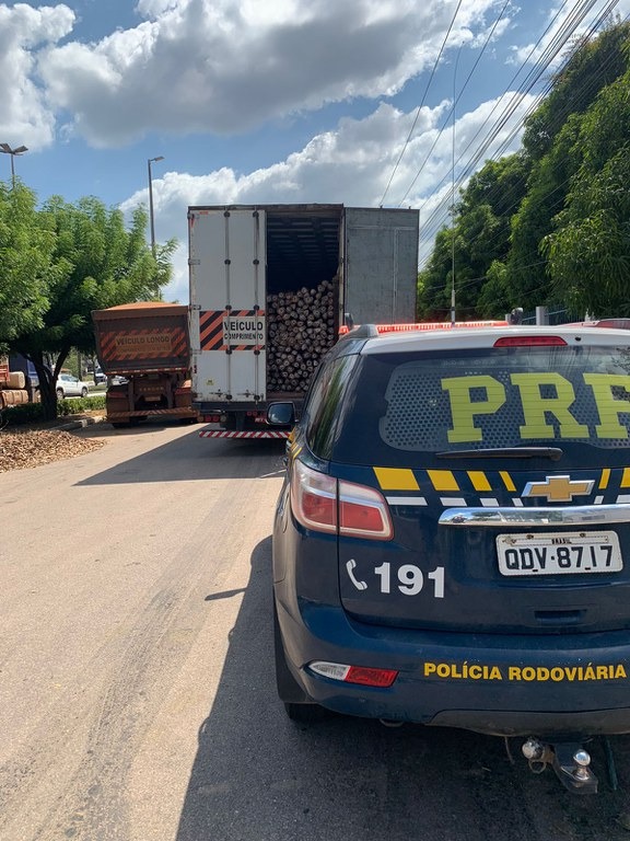 PRF apreende 82 m³ de madeira ilegal em Marabá