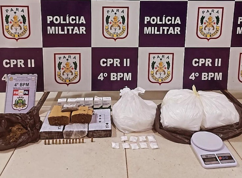 Marabá: Dezesseis quilos de cocaína são confiscados pela Polícia Militar