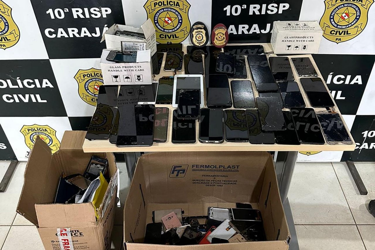 Polícia cumpre mandados de busca e apreensão contra receptação de celulares em Marabá