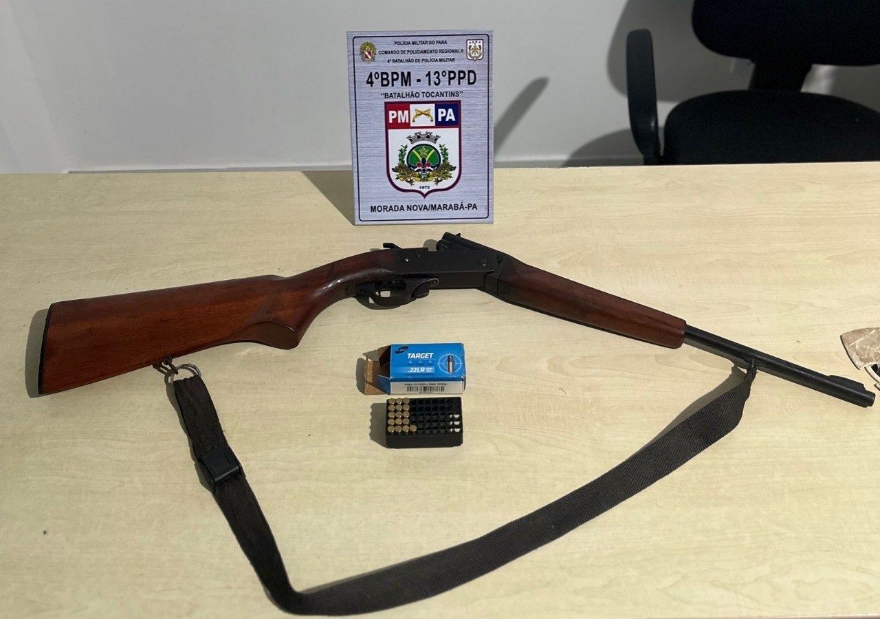 Espingarda é apreendida em fazenda de Marabá