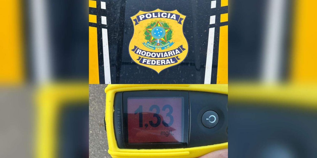 Motociclista é preso por embriaguez após tentar fugir da PRF