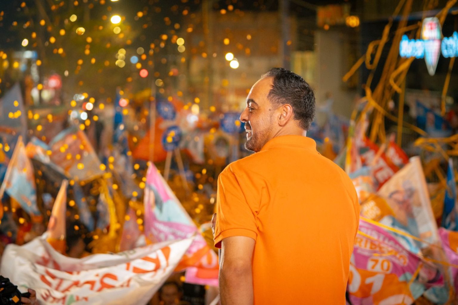 Comício de Aurélio Goiano movimento bairro Cidade Jardim