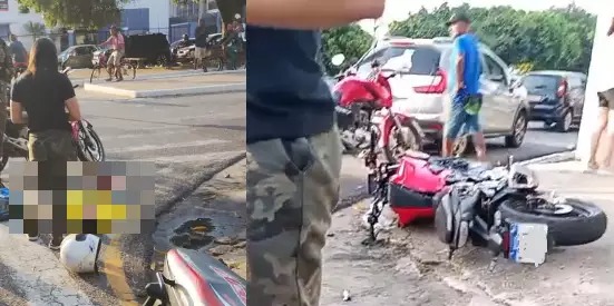 Mototaxista tem o pé arrancado ao colidir com carro