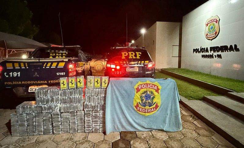 Caminhoneiro preso pela PRF com 525kg de cocaína durante abordagem na BR-155  a 200 Km de Marabá