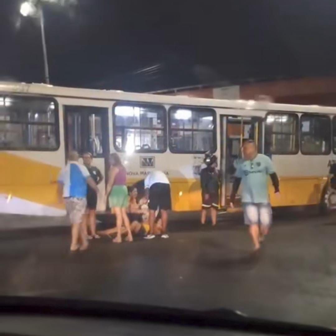 Motociclista é atingido por um ônibus em Belém
