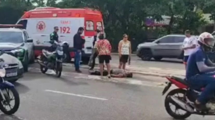 Idosa é atropelada por motociclista em Belém