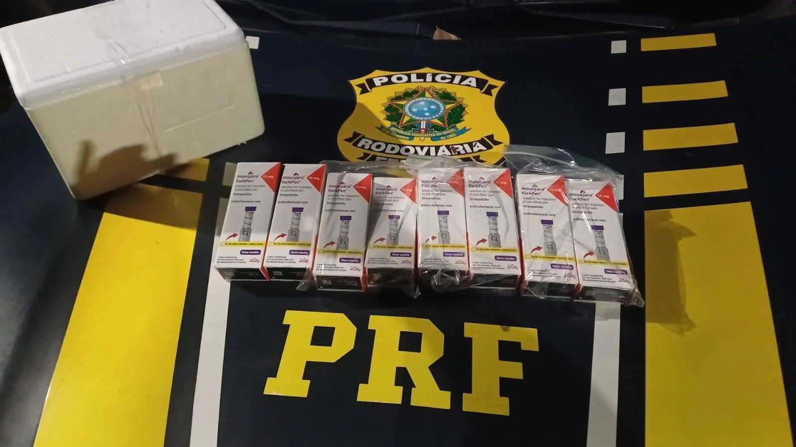 Canetas de mounjaro são apreendidas em ônibus