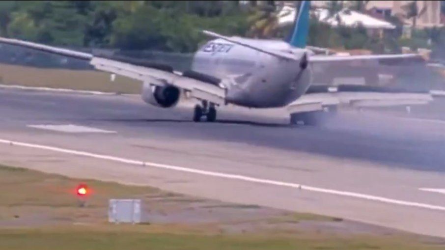 Avião bate motor no solo, sofrer problemas no pouso