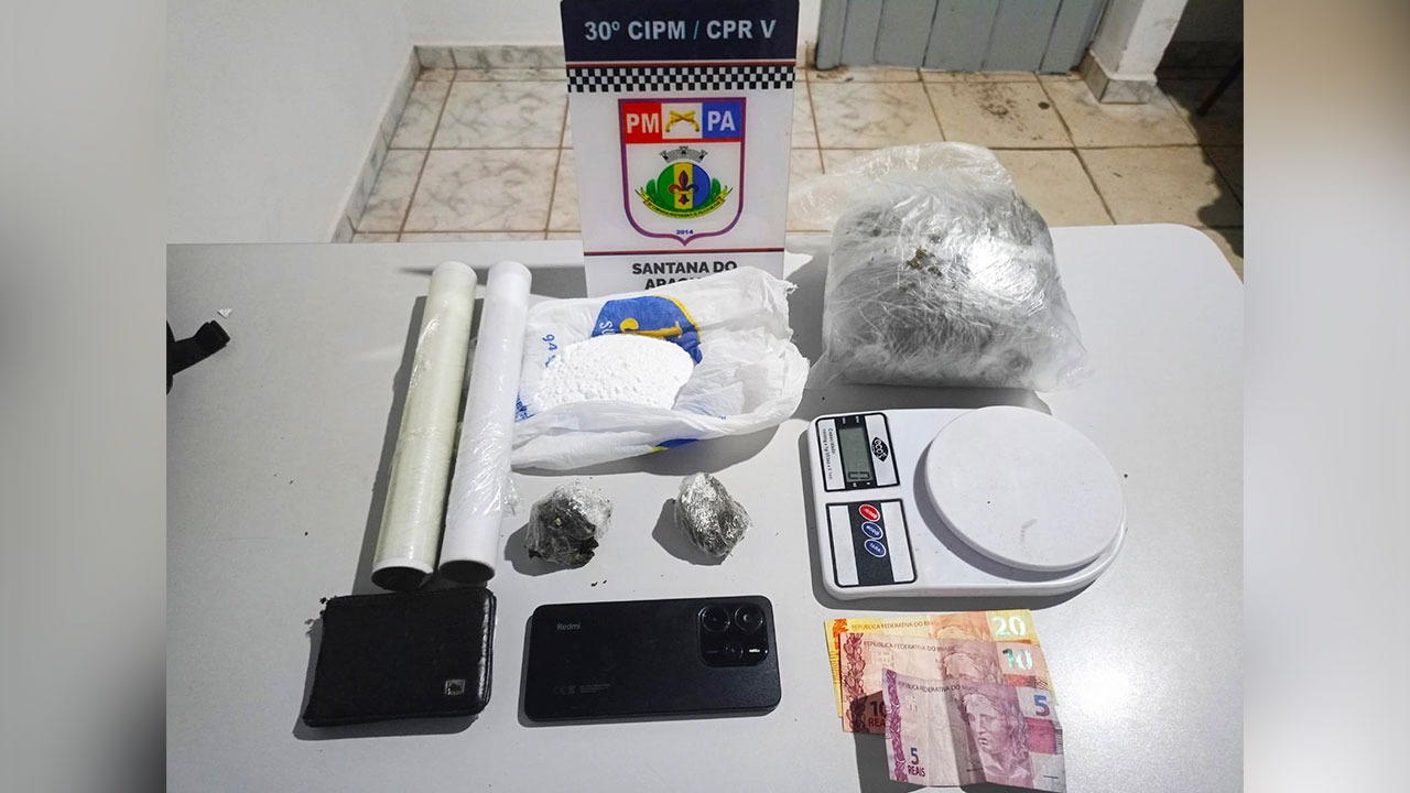 PM prende homem com mais de meio quilo de drogas