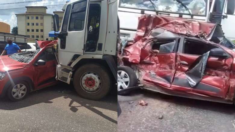 Mãe e filho morrem abraçados em acidente que esmagou carro no Pará