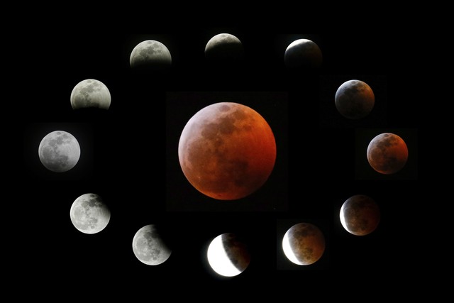 Eclipse e superlua amanhã quarta-feira