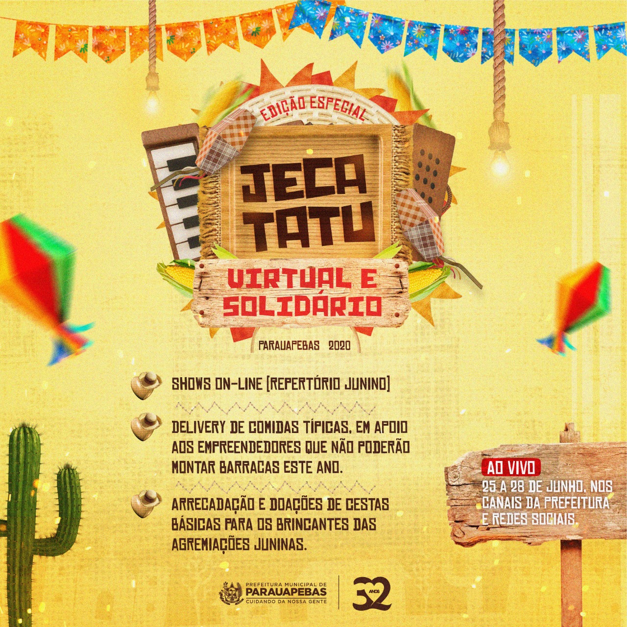 Festival Jeca Tatu 2020 será virtual e solidário