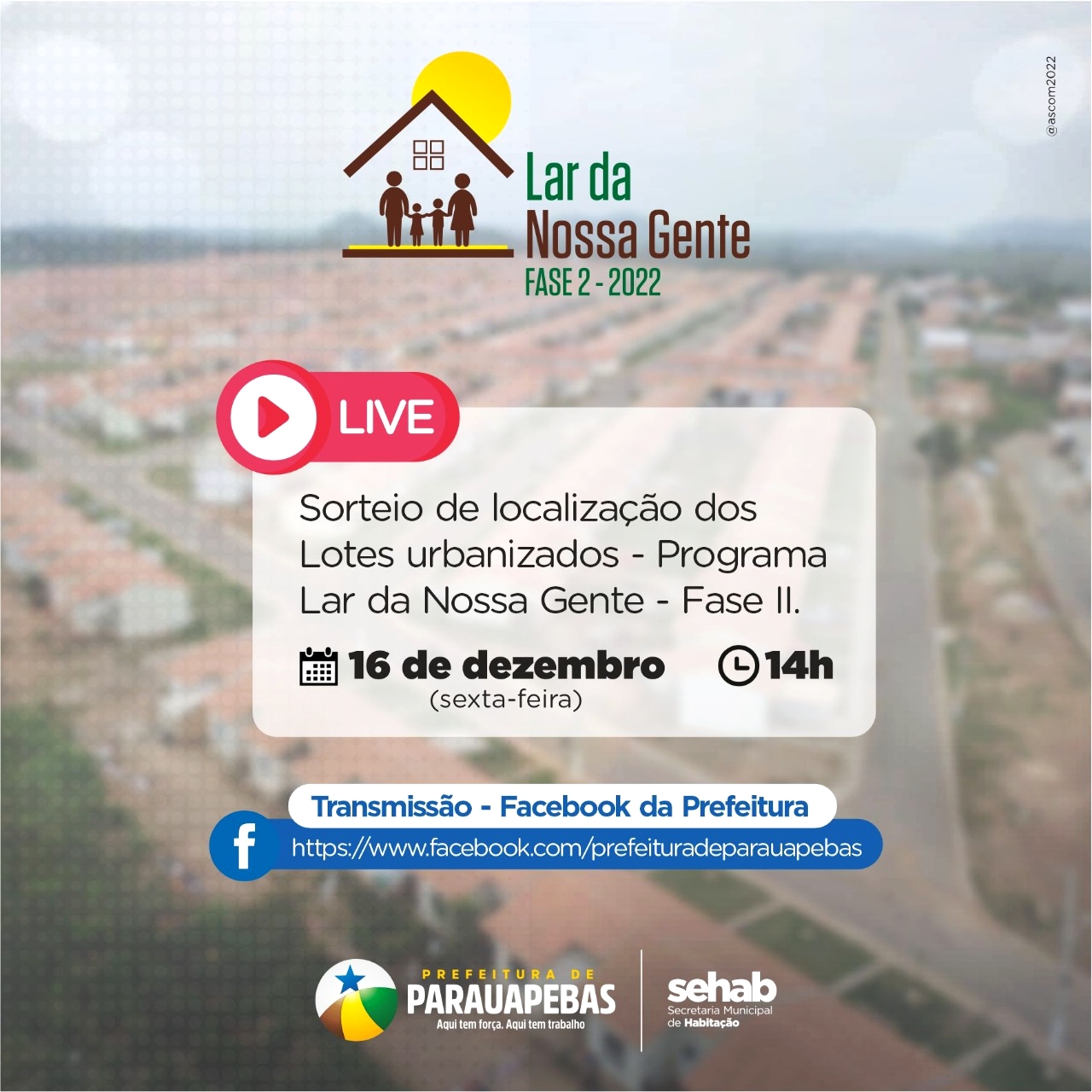 Lar da Nossa Gente: prefeitura realiza segundo sorteio de localização de lotes