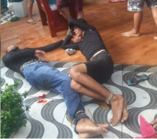 Suspeitos de assalto são amarados por populares (PA)