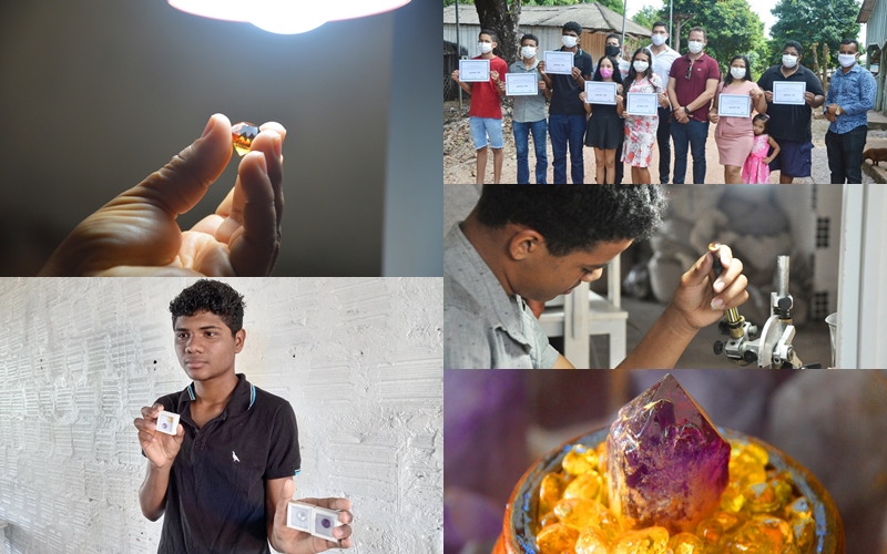 Prefeitura de Parauapebas certifica oito lapidadores no Garimpo das Pedras