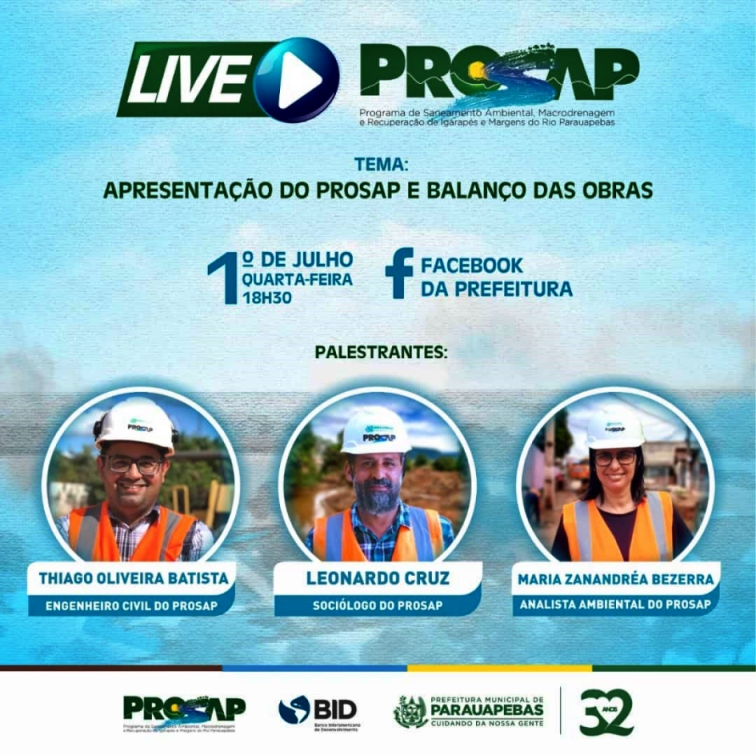 Prefeitura realiza live sobre o Prosap nesta quarta-feira, dia 1º