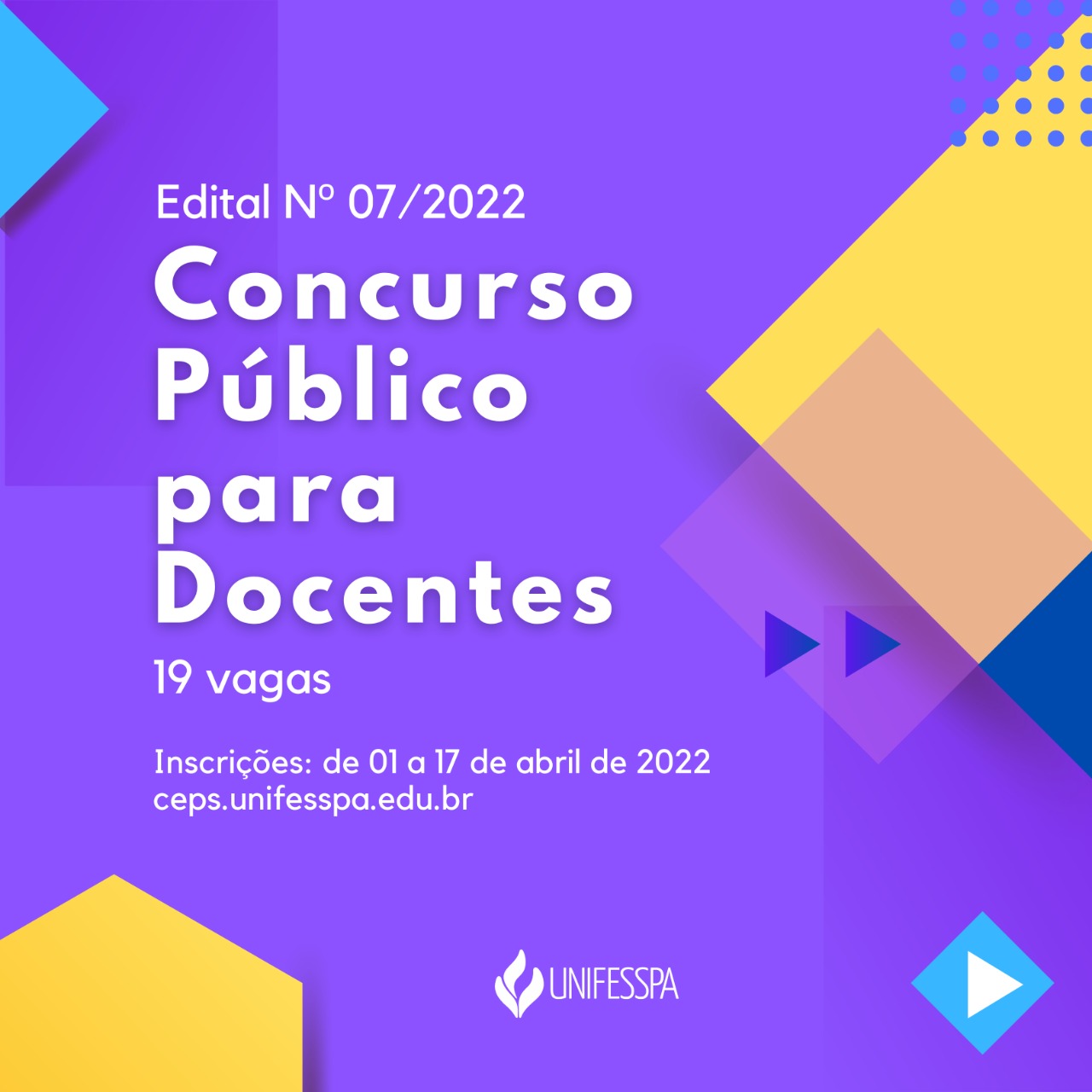 Unifesspa oferta 19 vagas para professor efetivo inscrições até 17 de abril