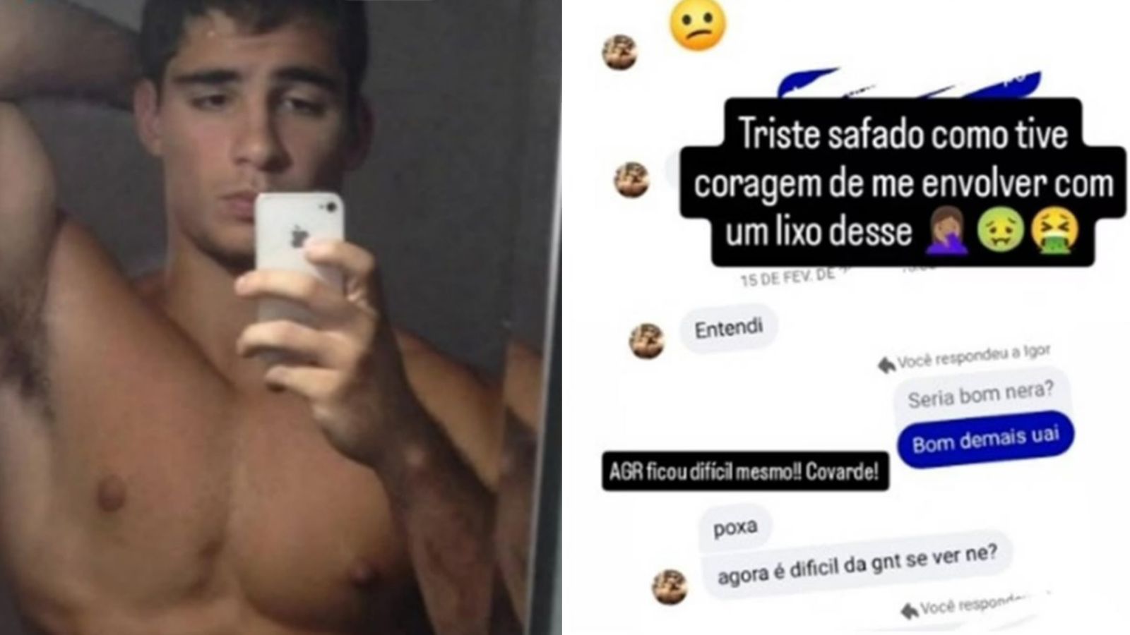 Ex-namorada trans de Igor Cabral expõe relacionamento e critica agressor: “Fora das quadras, é um monstro”